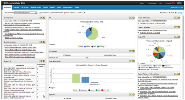 Juniper Secure Analytics Vulnerability Manager provides a single, integrated dashboard for viewing multiple vulnerability assessment feeds and threat intelligence sources; security teams can quickly identify the exposures that pose the greatest risk.
