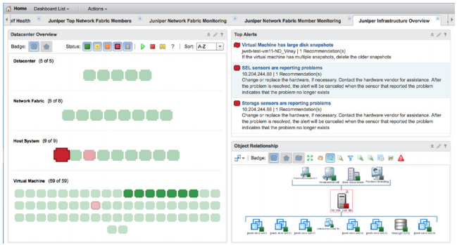 Figure 3: Juniper Management Pack main dashboard