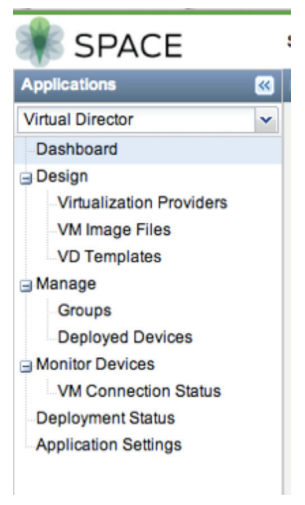 Figure 2: Junos Space Virtual Director management dashboard